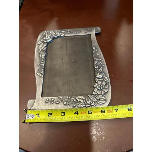 Silver finish Daddy’s Girl 5x7 Photo Frame 1990’s Vintage - Picture 3 of 4